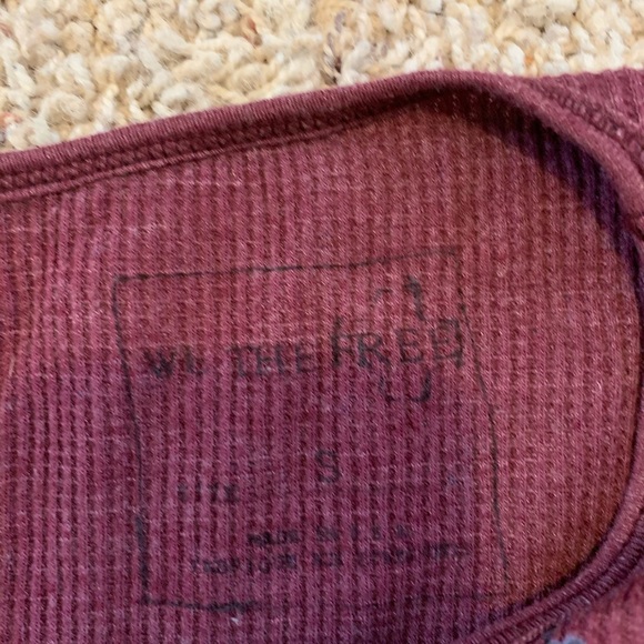 Free People waffle thermal Sz Small - Picture 4 of 7